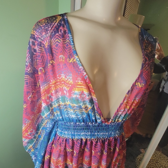 Jessica Simspon Multicolor Cutout Swimsuit Coverup - Picture 1 of 12